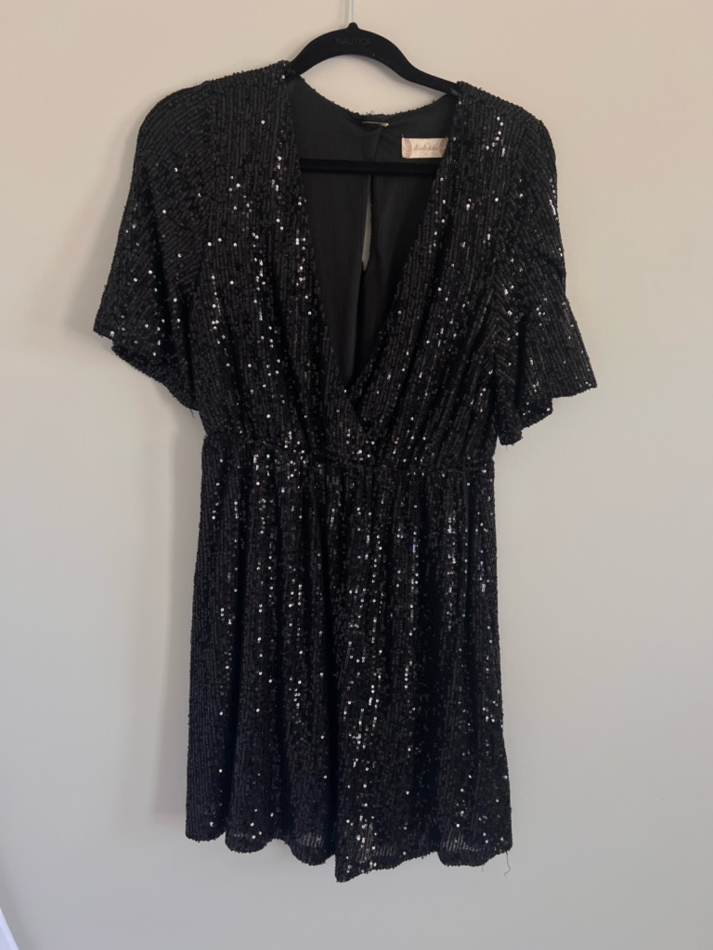 Altar'd State Black Sequin Mini Dress
